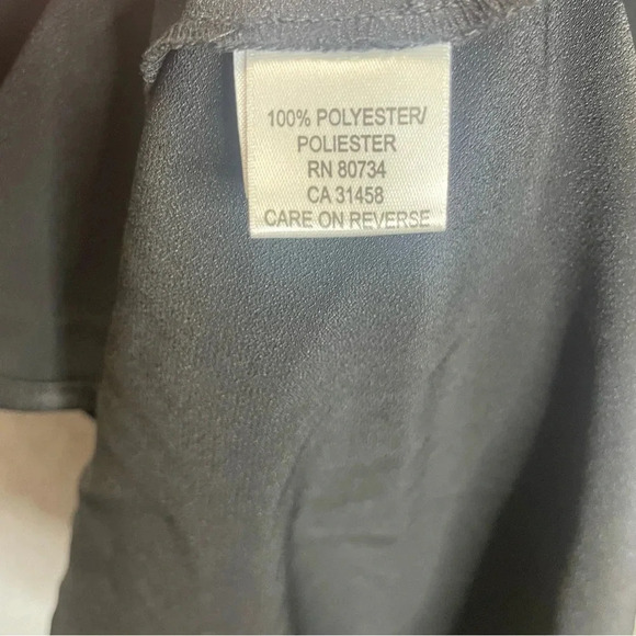 BCBGMaxAzria Black Satin Goth Punk Dark Romantic Empire Waist Halter Maxi Dress - Picture 6 of 7